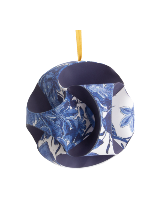 DIY Paper Christmas Ball ,  Delft Blue birds