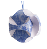 DIY Paper Christmas Ball ,  Delft Blue, Frytom