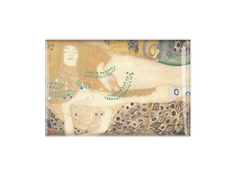 Imán de nevera, Gustav Klimt, serpientes de agua 1