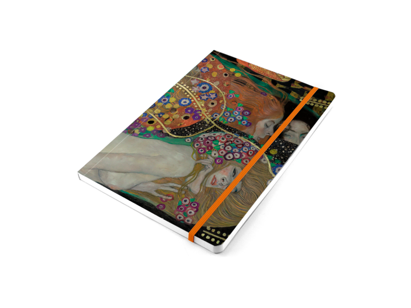 Cuaderno de tapa blanda, A5, Gustav Klimt, serpientes de agua 2