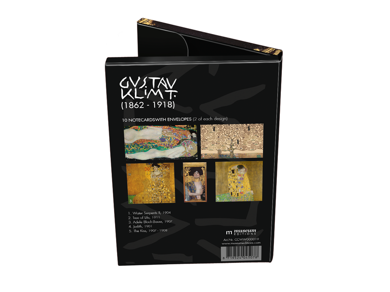 Kartenmappe, Gustav Klimt, 2x5 Doppelkarten