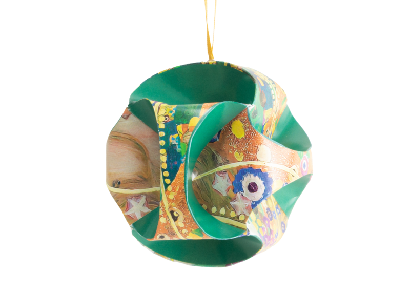 DIY Paper Christmas Ball , Gustav Klimt, Water Serpents II