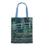 Cotton Tote Bag with lining,  Monet, Japanese bridge