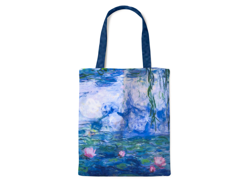 Cotton Tote Bag with lining,  Monet, Waterlilies
