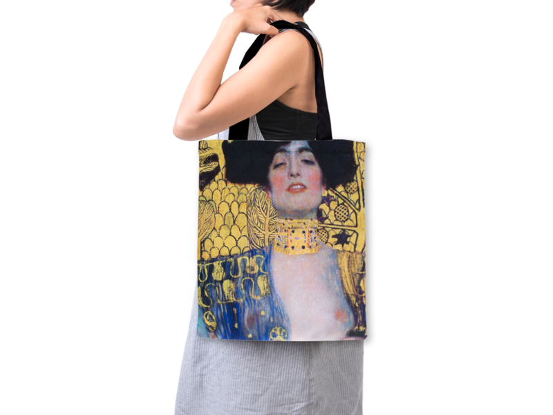 Cotton Tote Bag with lining, Gustav Klimt, Judith