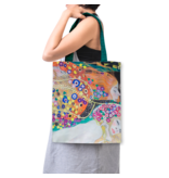 Cotton Tote Bag with lining, Gustav Klimt, Water Serpents 2