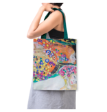 Sac en coton, avec doublure, Gustav Klimt, Serpents d'eau 2