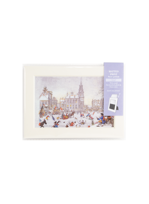 Passe-partout met reproductie, S, 8 x 13 cm,  Anton Pieck, Amsterdams IJstafereel