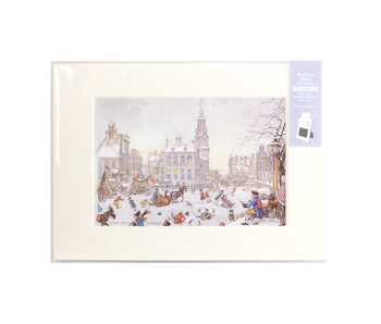 Matted print with reproduction, L,  Anton Pieck, Amsterdams IJstafereel