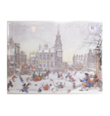 Reproduction A3, Anton Pieck, Scène de glace d'Amsterdam