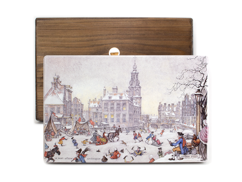 Masters-on-wood,  Anton Pieck, Amsterdam Ice Scene