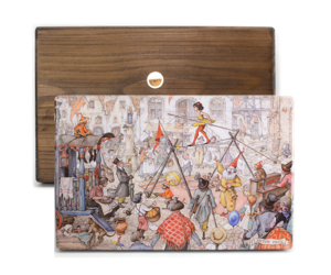 イギリス製　デコバージョン　壁絵　ANTON PIECK フラワーマーケット Masters-on-wood, Anton Pieck, Circus| Museum Webshop - Museum-Webshop