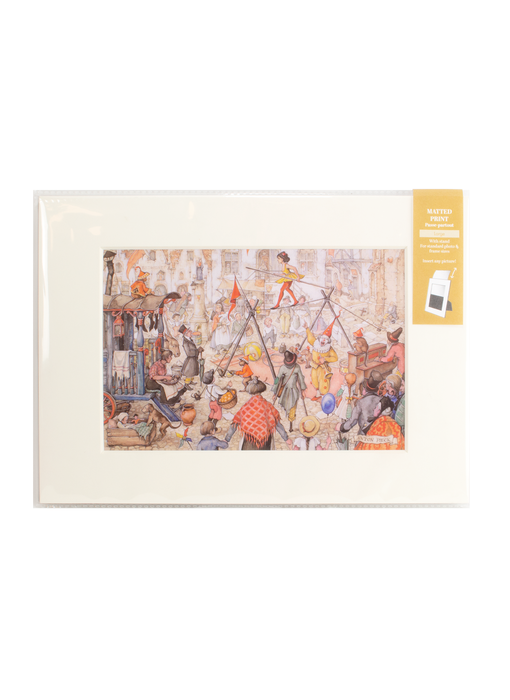 Matted print with reproduction, L,  Anton Pieck, Circus