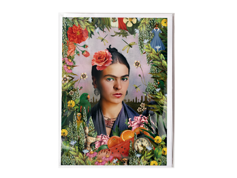 Tarjeta doble con sobre, Frida Kahlo