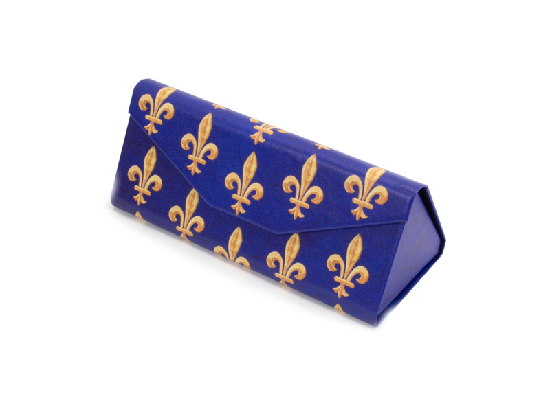 Foldable spectacle case ,Fleur de Lys