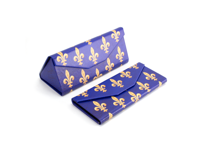 Foldable spectacle case ,Fleur de Lys