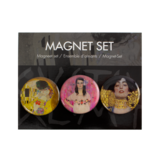 Set van 3 ronde ijskast magneten, Klimt