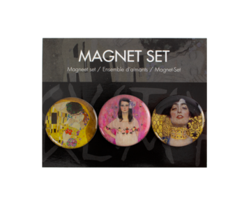 Set van 3 ronde ijskast magneten, Klimt