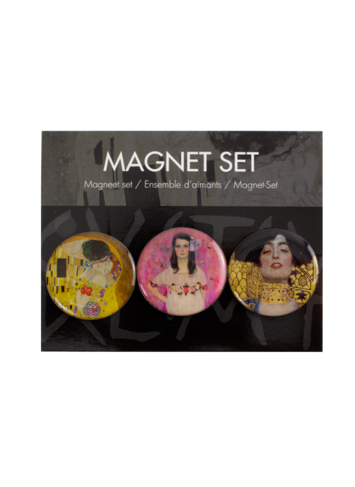 Set of 3 round magnets, Klimt