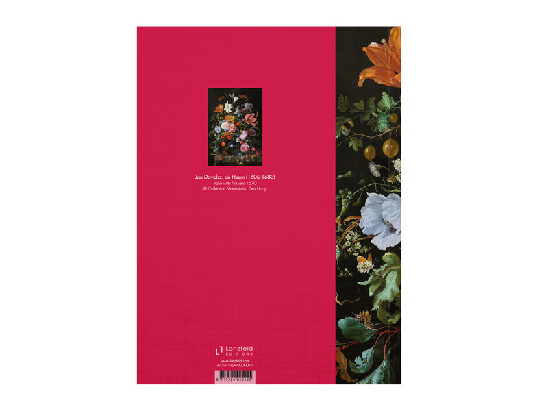 Softcover Kunst Skizzenbuch,  De Heem, Blumenstillleben