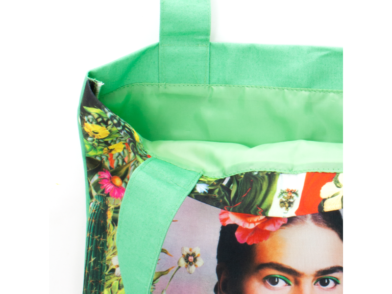 Sac en coton, avec doublure,  inspiré de Frida Kahlo