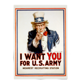 Cartel  50x70 cm, World War I,  I want you