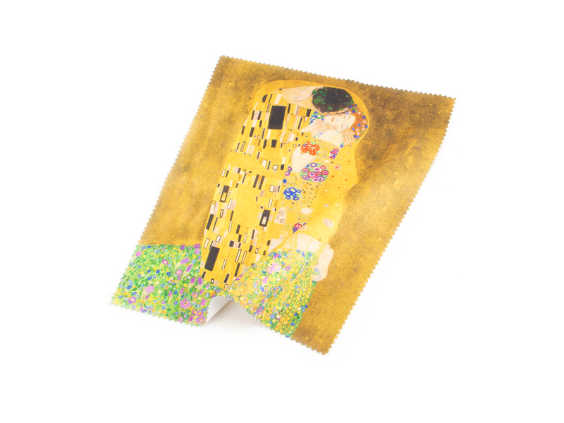 Brillenputztuch, 15x18 cm, Gustav Klimt, Der Kuss