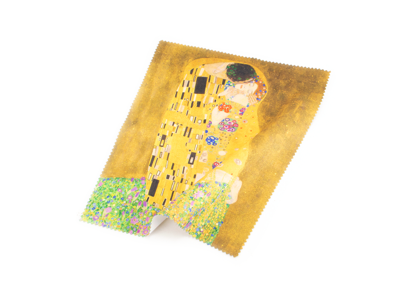 Paño de limpieza para gafas, 15x18 cm, Gustav Klimt, el beso