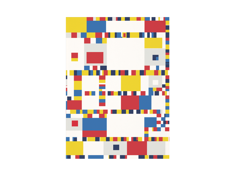 Tea Towel, Mondrian , Boogie Woogie interpretation