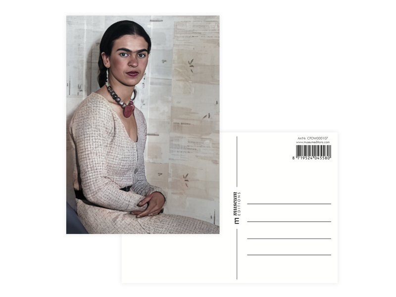 Postcard folder, Frida Kahlo photos, set of 8 postcards