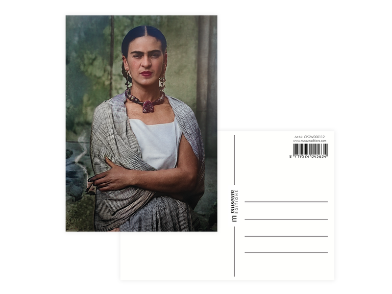 Postcard folder, Frida Kahlo photos, set of 8 postcards