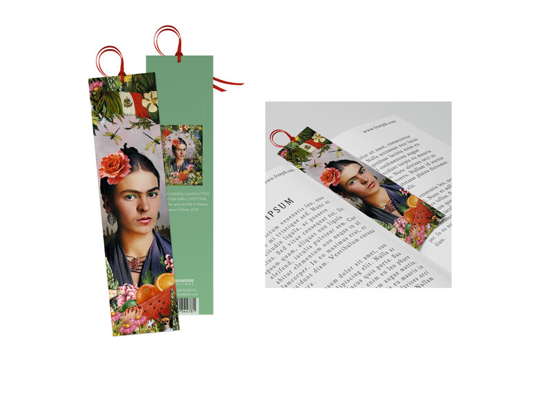 Marcapaginas clásico,  Inspirado en Frida Kahlo