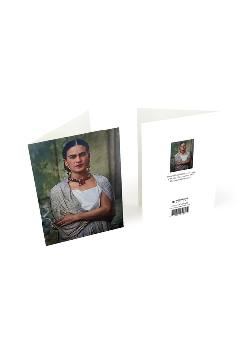Double carte avec enveloppe,  Photo Frida Kahlo 24 ans