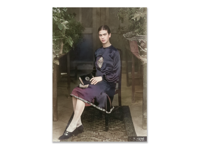 Carte postale, Photo de Frida Kahlo, 18 ans