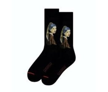 Calcetines artísticos, talla  36-40,  Chica con un Pendiente de Perla, Vermeer