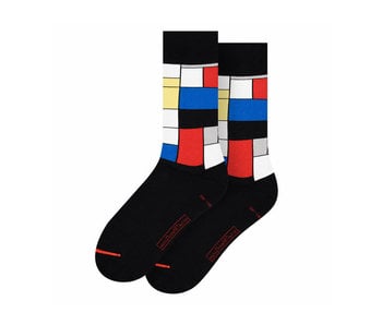 Art Socks, size 36-40, Mondrian, Composition with Red, Blue and Yellow