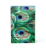 Soap, single bar, Peacock feathers