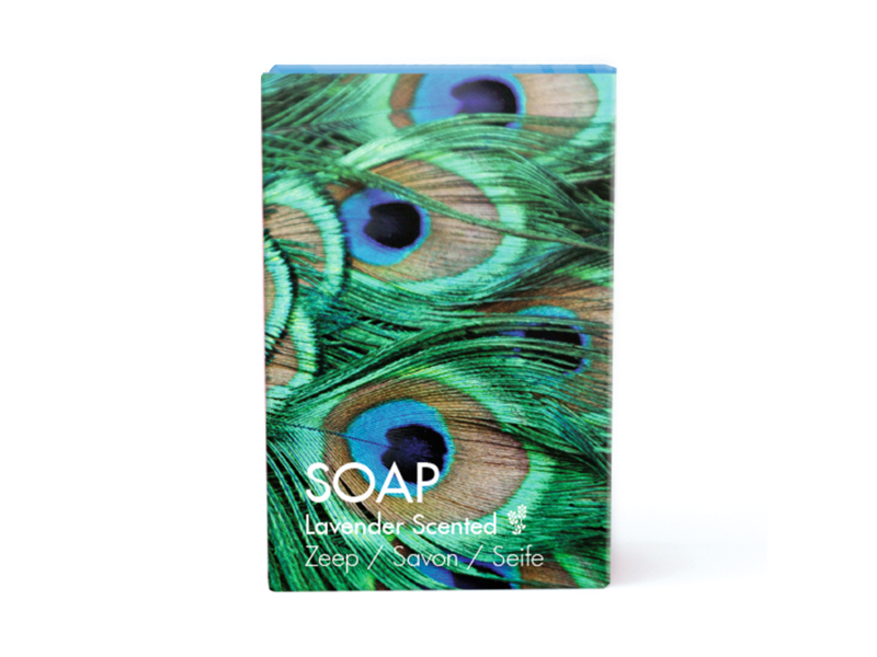 Soap, single bar, Peacock feathers