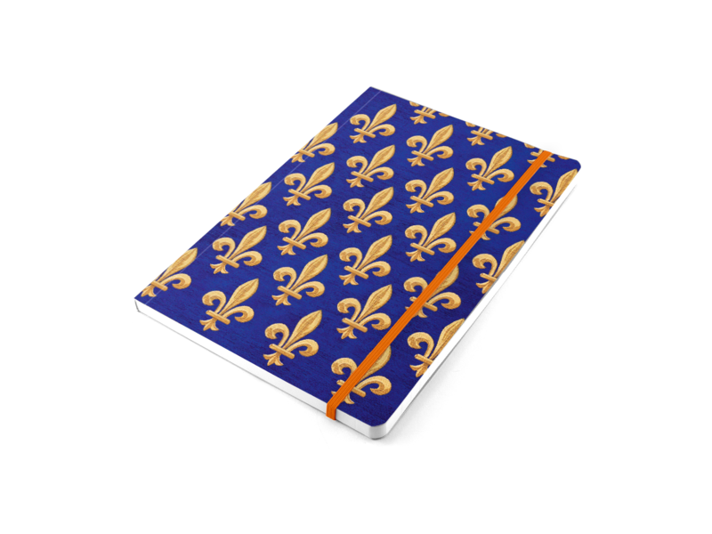 Cuaderno de tapa blanda, A5,Fleur de Lys