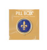 Pill box gold colored, Fleur de Lys
