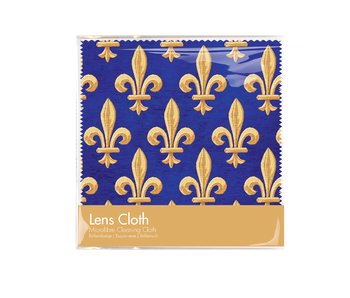 Lens cloth,15x15 cm, Fleur de Lys