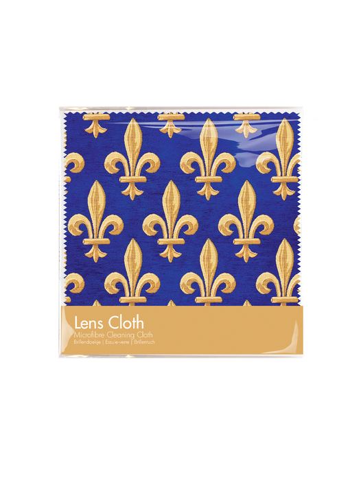 Lens cloth,15x15 cm, Fleur de Lys