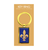 Keyring W, Metal silver, RT, Fleur de Lys