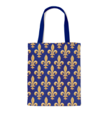 Cotton Tote Bag with lining,   Fleur de Lys