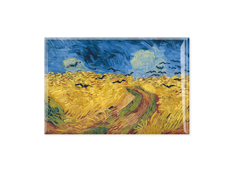 Kühlschrankmagnet,Vincent van Gogh, Weizenfeld mit Krähen, in Auvers