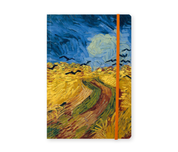 Softcover-Notizbuch, A5,  Weizenfeld mit Krähen, Van Gogh