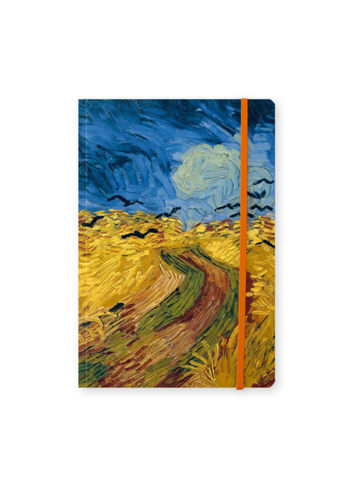 Softcover-Notizbuch, A5,  Weizenfeld mit Krähen, Van Gogh