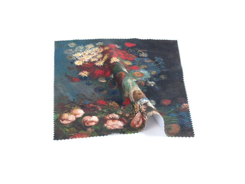 Brillendoekje,  Van Gogh, Stilleven met akkerbloemen en rozen