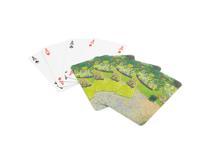 Jugando a las cartas, Jardín en Auvers, Vincent van Gogh