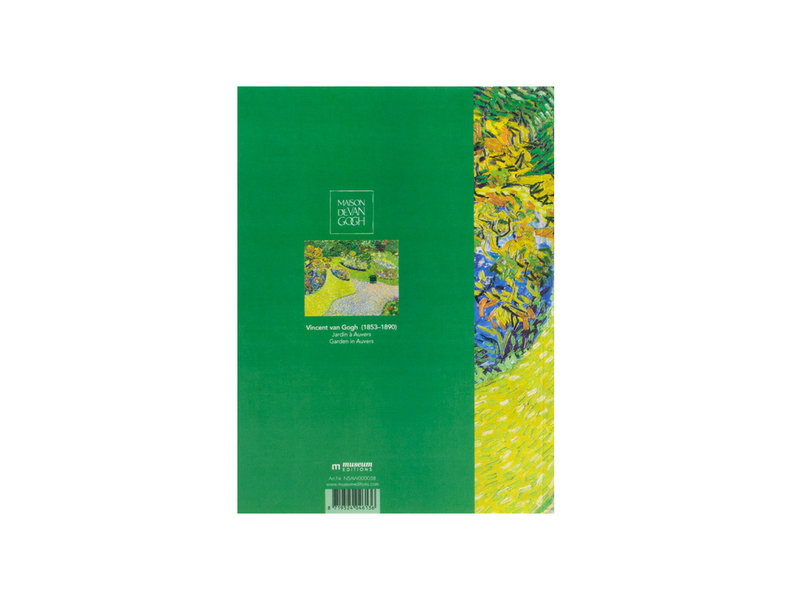 Softcover Kunst Skizzenbuch,  Garten in Auvers, Vincent van Gogh